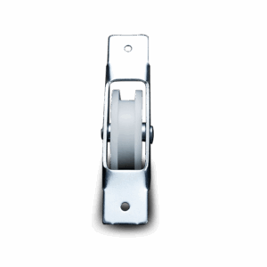 ROLDANA CANAL (QUADRADO) 11 MM EM NYLON COM SUPORTE ABERTO E 1 ROLAMENTO