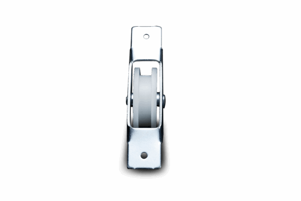 ROLDANA CANAL (QUADRADO) 11 MM EM NYLON COM SUPORTE ABERTO E 1 ROLAMENTO