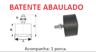 Amortecedores Coxins de Vibração Batente Abaulado - Imagem 2