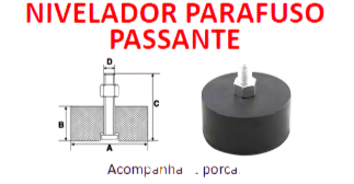 Nivelador e Amortecedor de Vibração Parafuso Passante - Imagem 2