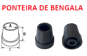 Ventosas Ponteiras de Muletas e Bengalas